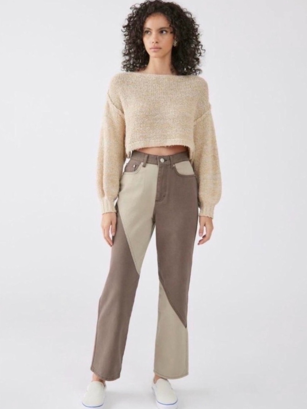 BDG Women’s Two-Tone Brown & Tan ‘Cowboy’ Jeans
